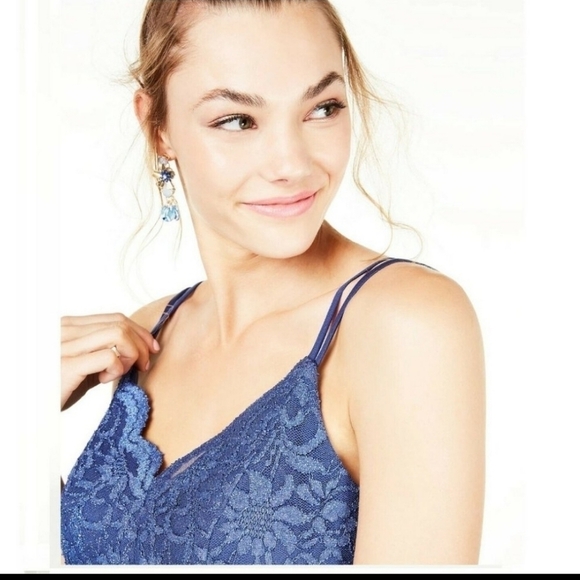 Teeze Me Denim Blue Lace Short Formal size 5/6 - Picture 8 of 16